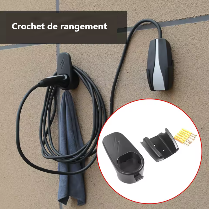 support murale pour cable de recharge Tesla, crochet de rangement