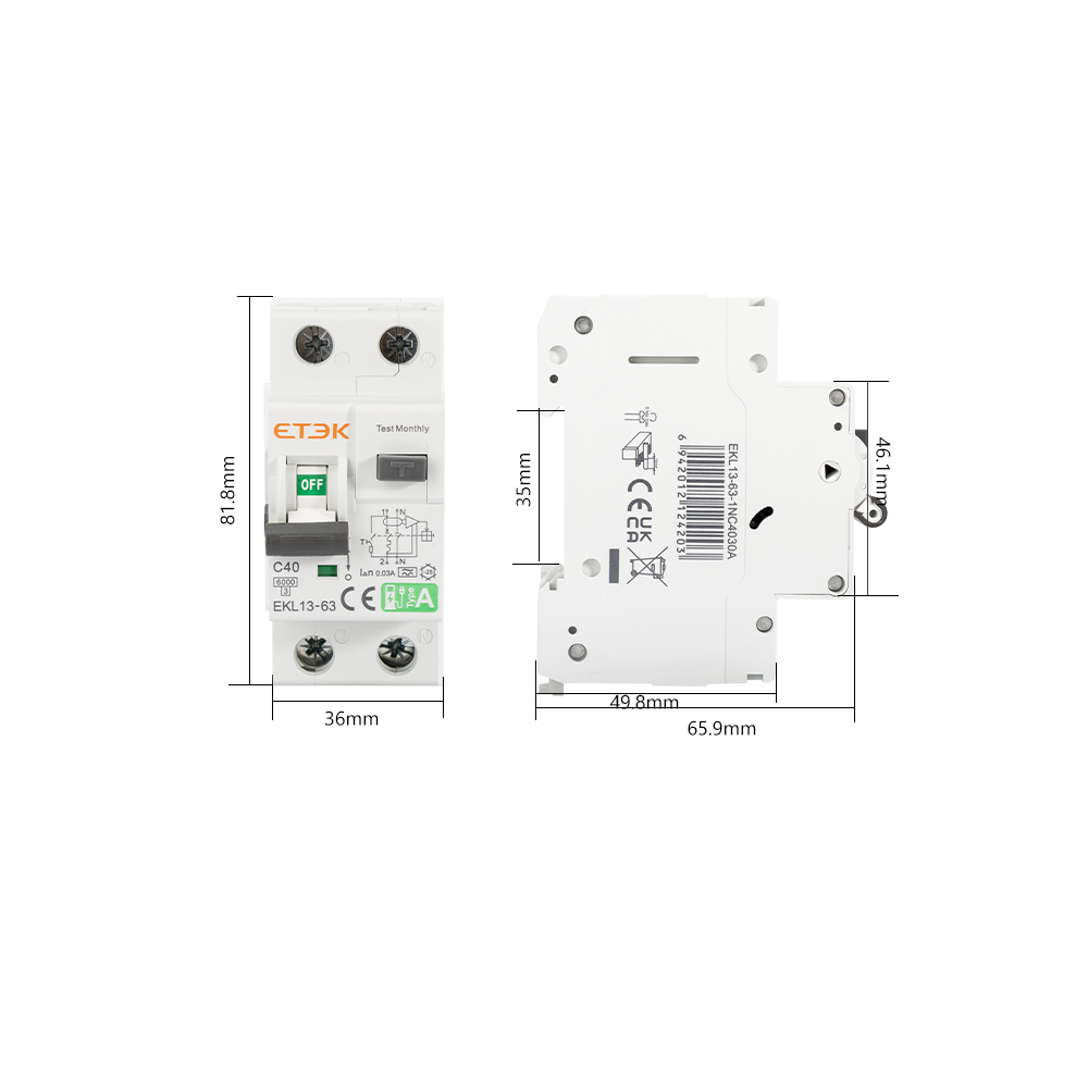 Disjoncteur Différentiel Borne de Recharge 7kW (40A Type A 30mA)