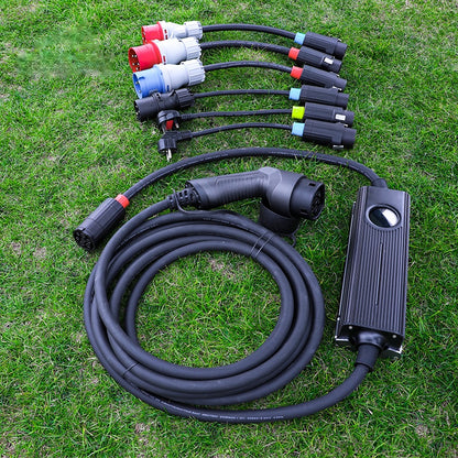 Borne de Recharge Mobile Universelle PCD050 (22kW) – Kit 6 Adaptateurs Inclus