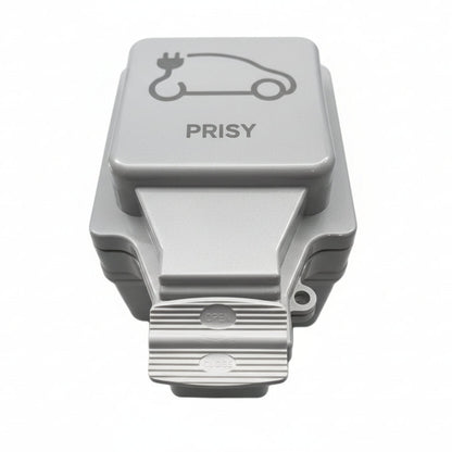 Détail du clapet de fermeture et du système de détection magnétique de la prise murale PRISY 16A