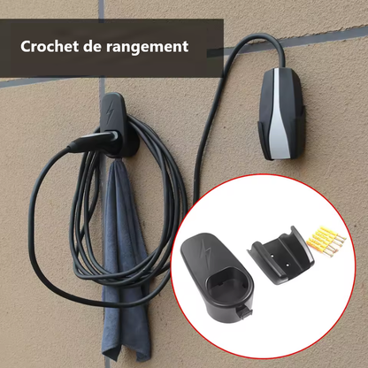 support murale pour cable de recharge Tesla, crochet de rangement
