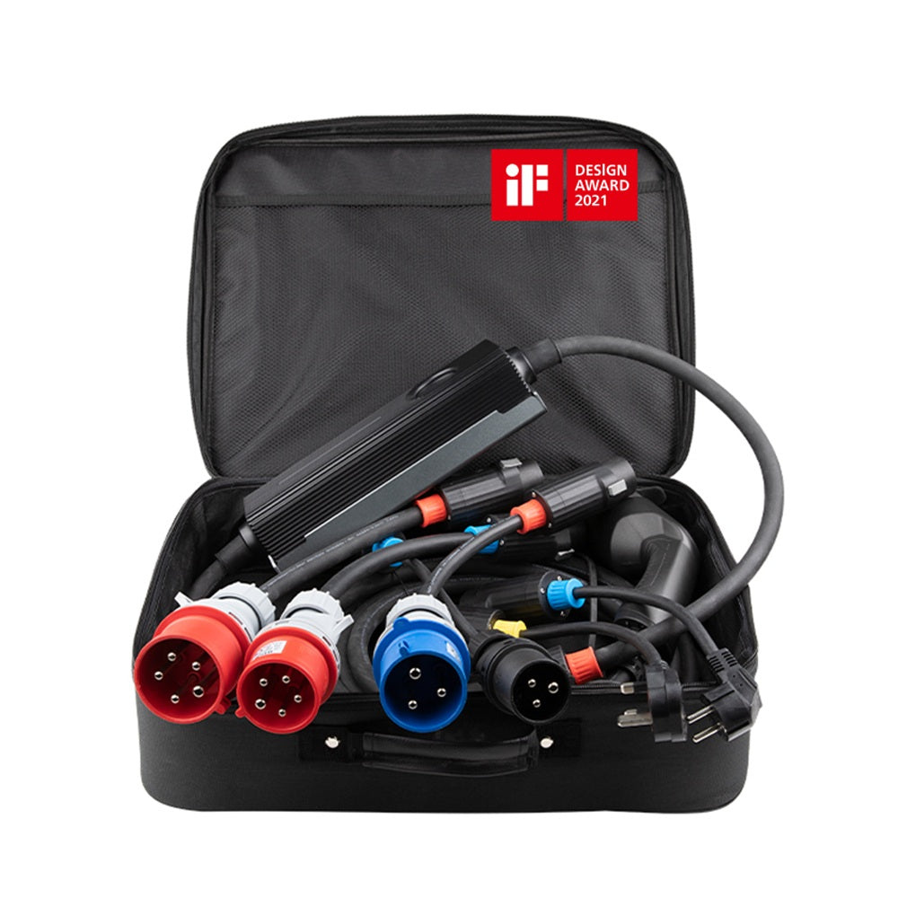 Borne de Recharge Mobile Universelle PCD050 (22kW) – Kit 6 Adaptateurs Inclus